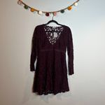 Urban Outfitters NWT  Kimchi Blue burgundy lacy long sleeve mini dress Photo 1
