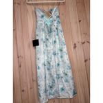 Lulus NWT  Alaiya Mint Floral Strapless Lace-Up Midi Dress Banquet Gala Party XS Photo 4