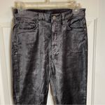 Citizens of Humanity  Black Velvet Pants Boot Cut with Side Slit Size 26 Photo 2