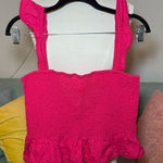 Roller Rabbit  Fuchsia Ruffled Crop Top Photo 0