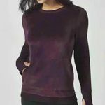 Fabletics  Liane Long Sleeve Velour Sweatshirt Pullover Purple Crew Neck Size S Photo 6