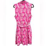 Lulu B Women’s Pink White Rope Coral Tie Belt Athletic Sleeveless Dress Sz Large Photo 1