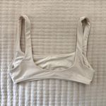 Aerie  swim wide scoop bikini top | Off white | Size S Photo 1