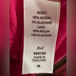 Jezebel Pink and White Lace Edges .Romper elastic waist adjustable straps Sz M Size M Photo 9