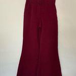 Women's Les Tien Bella Bell Bottom STRUCTURED FLEECE Sweatpants burgundy XS Red Photo 11