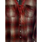 New Yidarton Women's Top Shirt Large Lace Up Tie Cotton Polyester Pink Red White Photo 2