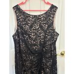 Calvin Klein  Black Lace V-Neck Sleeveless Dress Size 22W Wedding Guest Rouched Photo 4