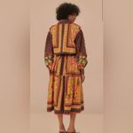 Farm Rio NWT $298  Charming Garden Scarves Midi Chemise Small Photo 5