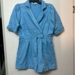 Princess Polly day+moon Hendrix’s Denim puff sleeve romper Photo 2