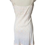 dosa White & Orange Plaid Ruffled Slip Dress Size 3 /Medium Photo 3