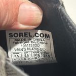 Sorel Womens JOAN OF ARCTIC III Wedge Chelsea Boots Charcoal Leather Ankle Boots Photo 6