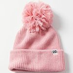 Urban Outfitters Ribbed Pompom Beanie NWT - Pink Photo 0