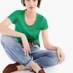 J.Crew  Green Short Sleeve Scoop Neck Tee Shirt (XS) Photo 0