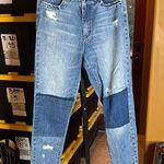 BLANK NYC  Distressed Denim with Blue Patchwork Jeans Size 27 Photo 0