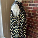 Robbie Bee Black Gold Polka Dot Midi Dress Sleeveless Scarf Bow Sheer Date Night Photo 6