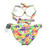 Salt + Cove Bikini Set Juniors' Dazy Daisy Strappy Underwire Top Floral XL Yellow Size undefined Photo 1