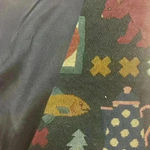 Vintage tapestry vest Camping Mountain Life Size Large Black Photo 7