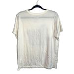MTV Brand MTV Ivory White Floral Print Short Sleeve Crop Graphic Tee Photo 5