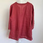 Eileen Fisher Linen Tunic Top sz M Minimalist Resort Vacation Coral Sequin Photo 7