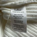 NWT Lulus Women's Gleaming Babe White Ribbed Knit Pearl Midi Sweater Dress L Size L Photo 9