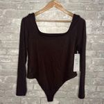 Lululemon Nulu Square Neck Long Sleeve Bodysuit Thong Cut NWT Size XL (FRPR) Photo 0