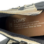 Toms size 7 womens slip on black white espadrille flats woven Photo 4
