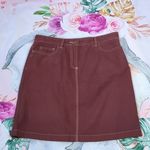 BODEN burgundy everyday mini skirt size 8 Photo 0