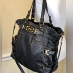 Michael Kors Gansevoort Black Tumbled Leather Shoulder Bag Crossbody Totei Photo 4