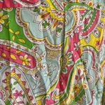 Julie Brown  New York Pink Green Yellow Paisley Tunic Shirt Dress Long Sleeve S Photo 10