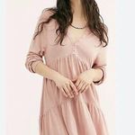 Free People  | Best Girl Tunic Tiered High Low Ruffles Keyhole Back Dress Sz S Photo 0