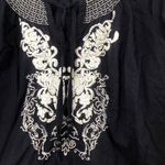 Esprit EDC  womens smocked embroidered boho top blue small Photo 1