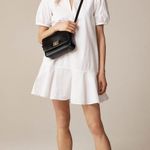 J.Crew  Tall Delilah Dress Cotton Poplin Puff Sleeve Minimalist White Medium NWT Photo 3