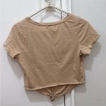 Windsor  Size Medium Motorcycle Crop Top Route 66 Rocker V-neck Shirt Tan & Black Photo 6