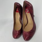 Gianni Bini  wine red faux python print metallic platform heel heels shoes NWOT Photo 6