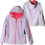 New Balance NWT  Women's Small Long Sleeve Full Zip Hooded Raincoat Jacket Pink Photo 0