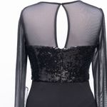 Betsy and Adam - Sequined Rosette Illusion Gown Photo 11