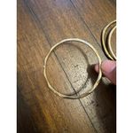 Lia Sophia 3 Vintage signed  rhinestones washed goldtone metal bracelets bangles Photo 5