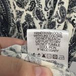 Rose + Olive Pullover Knit Blouse Shirt Cream Blue Paisley All Over 3X Pintuck Photo 6