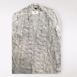 XCVI  Gray Open Front Cardigan‎ Textured Pockets Long Sleeve Size L Photo 5