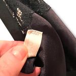 Vtg Komar Black Slip Dress Silky Lace Trim Side Slit Dress Sz 36 Average Photo 8