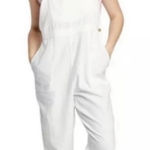 Stoney Clover Lane  x‎ Target Linen Blend Overalls Women's M White Pockets Photo 0
