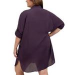 Lands end swim cover up dress medium/large NWOT Purple Photo 5