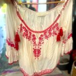 Love Sam ,Beautiful Mexican boho style top w tassels sz S Photo 1