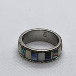 Abalone & Mother of Pearl Inlay Ring (5) Blue Photo 4
