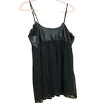 Babydoll Black Floral Little Black Bow Sheer‎ Tank Lingerie Size XL Photo 1