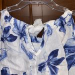 Bellambra NWT  White/Blue Halter Tie Floral Linen Dress S Photo 3