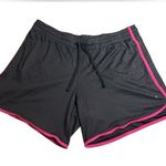 Danskin Gray Athletic Shorts with Pink Trim | Size XL Photo 0
