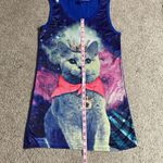 Blue Galaxy Queen Kitty Long Tank Top Photo 9
