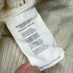 FRNCH Paris Ruffle Shoulder Sweater Open Knit Pullover Cream Size L Photo 4