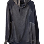 Avia  Pullover Womens Size L Blue Drawstring Long Sleeve Funnel Neck Athletic Top Photo 0